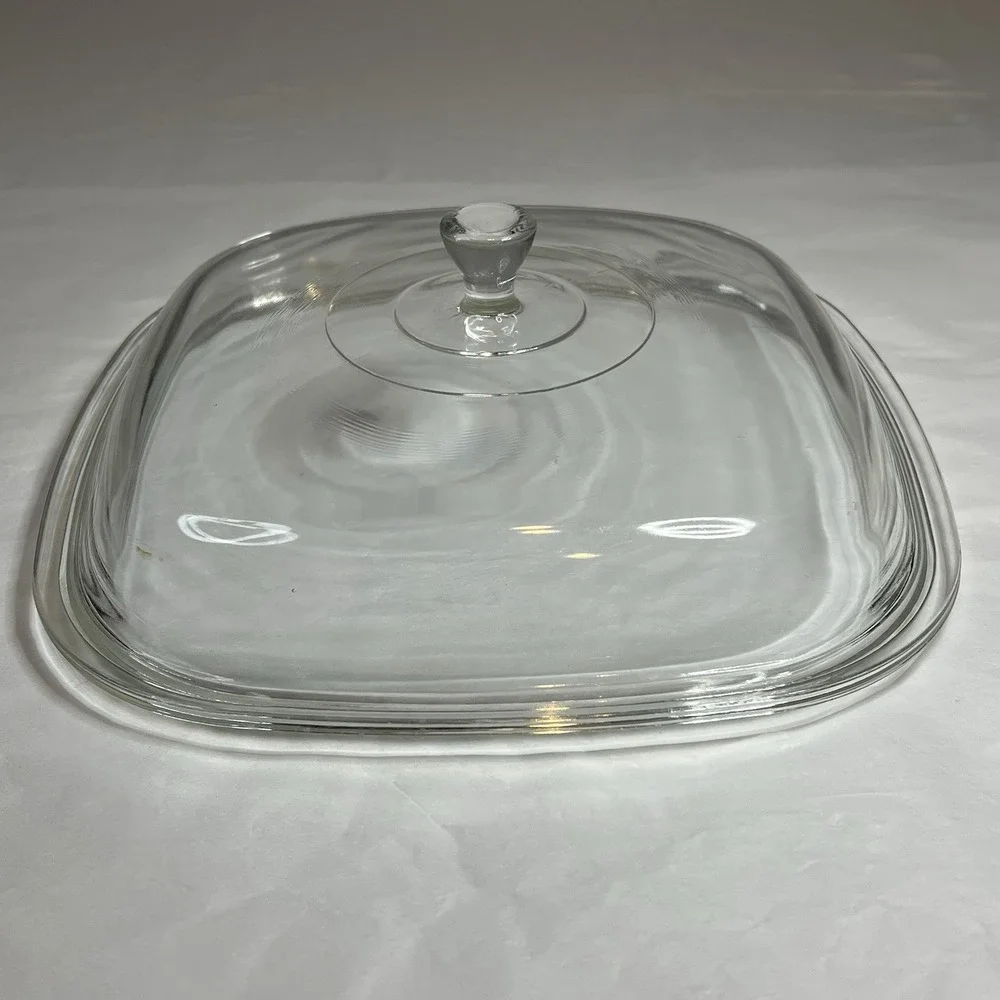 Clear Glass Square Pyrex Replacement‎ Lid with Knob #B9 Corningware 9